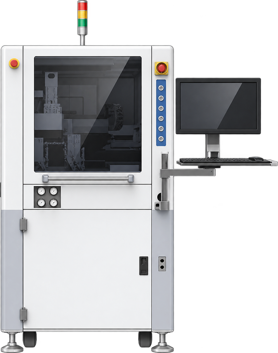 Conformal coating front-view illustration