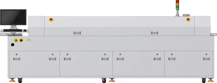 Soldering equipment front-view illustration