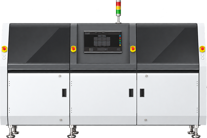 Selective soldering front-view illustration