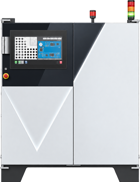 X-ray inspection front-view illustration