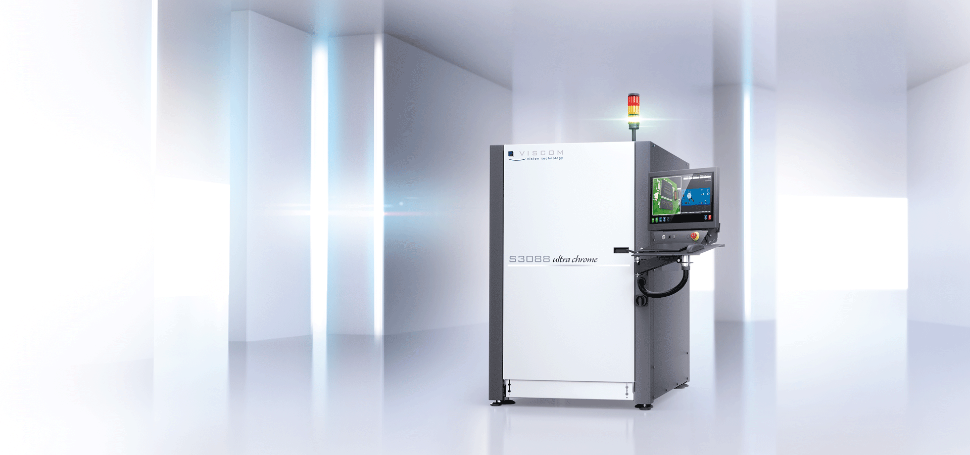 Official Viscom S3088 ultra chrome 3D AOI system used as the current review-batch line-integration hero
